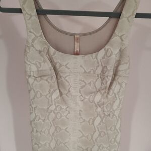 Bailey 44 Beige Snake Print Dress